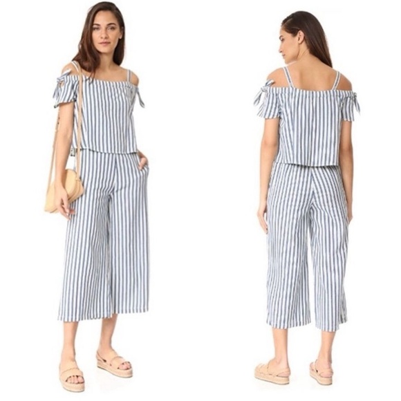 Madewell Pants - Adorable Madewell striped women’s cold shoulder jumper